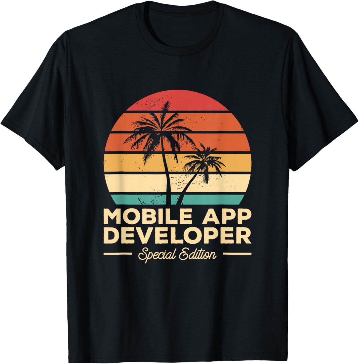 Vintage Mobile App Developer T-Shirt - T-Shirt | Black