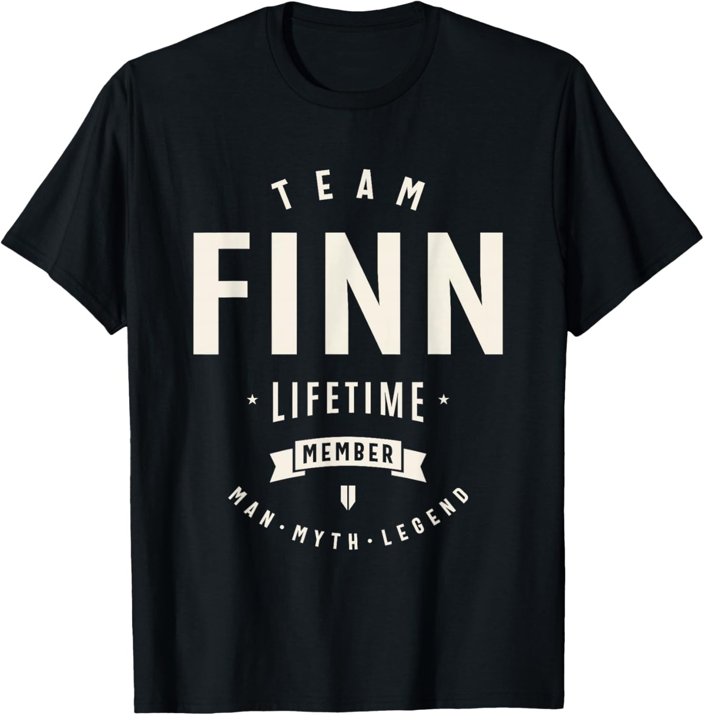 Team Finn Lifetime Member Funny Name Finn , Small T-Shirt - T-Shirt | Black