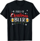 Full Of Christmas Beer And Christmas Cheer Couple Matching T-Shirt - T-Shirt | Black