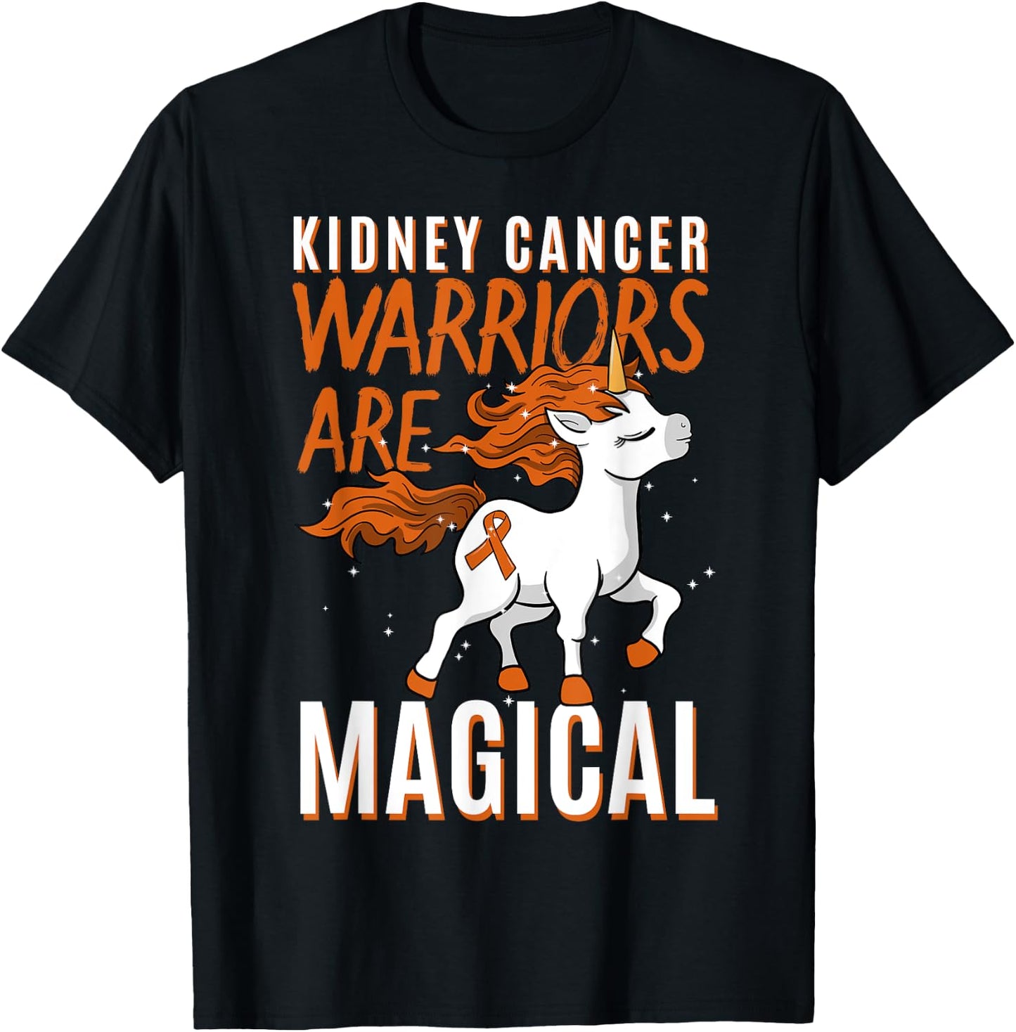 Kidney Cancer Awareness Supporter Warrior Unicorn Lover Gift T-Shirt - T-Shirt | Black