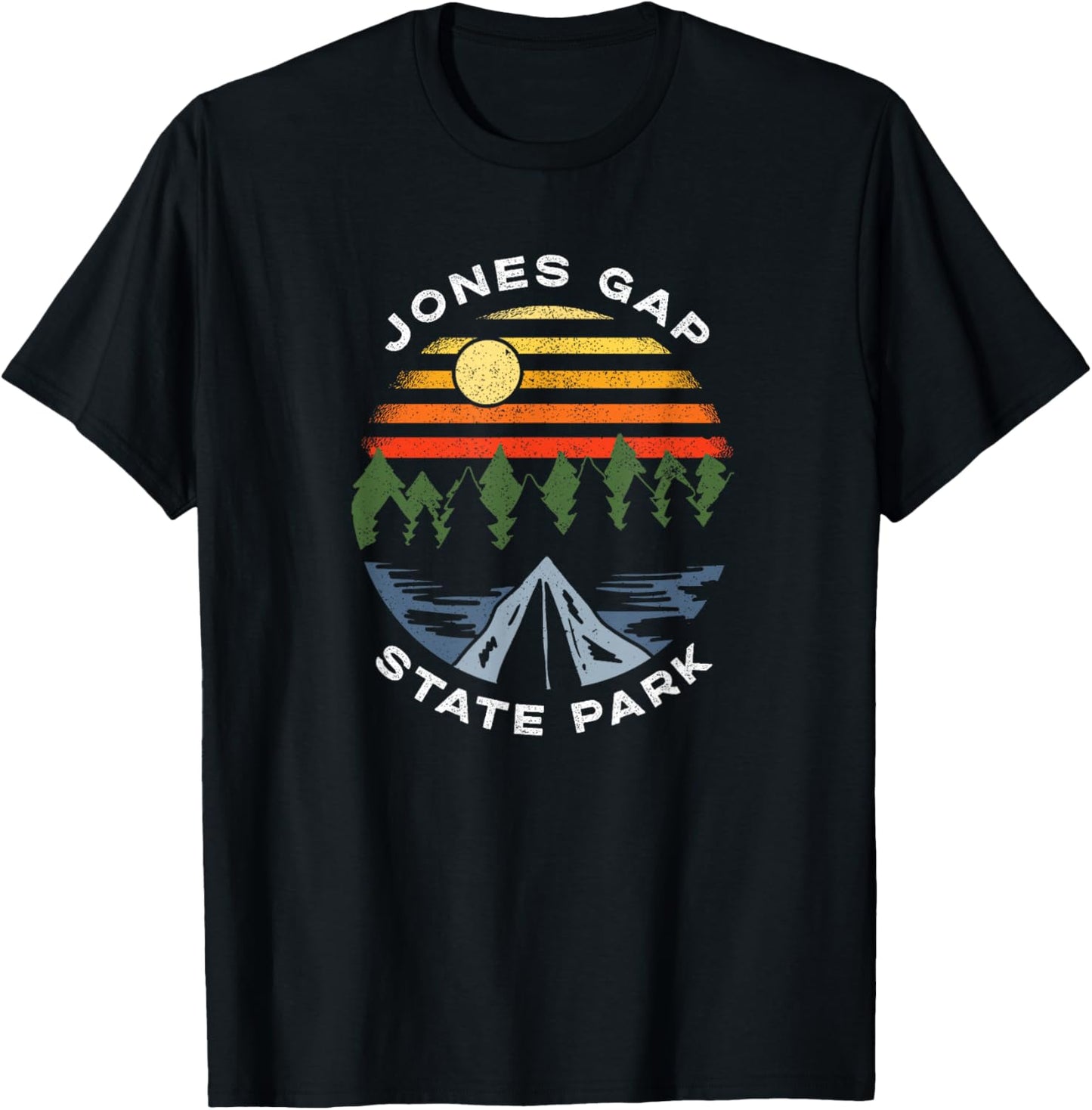 Jones Gap State Park South Carolina Souvenir Camping T-Shirt - T-Shirt | Black