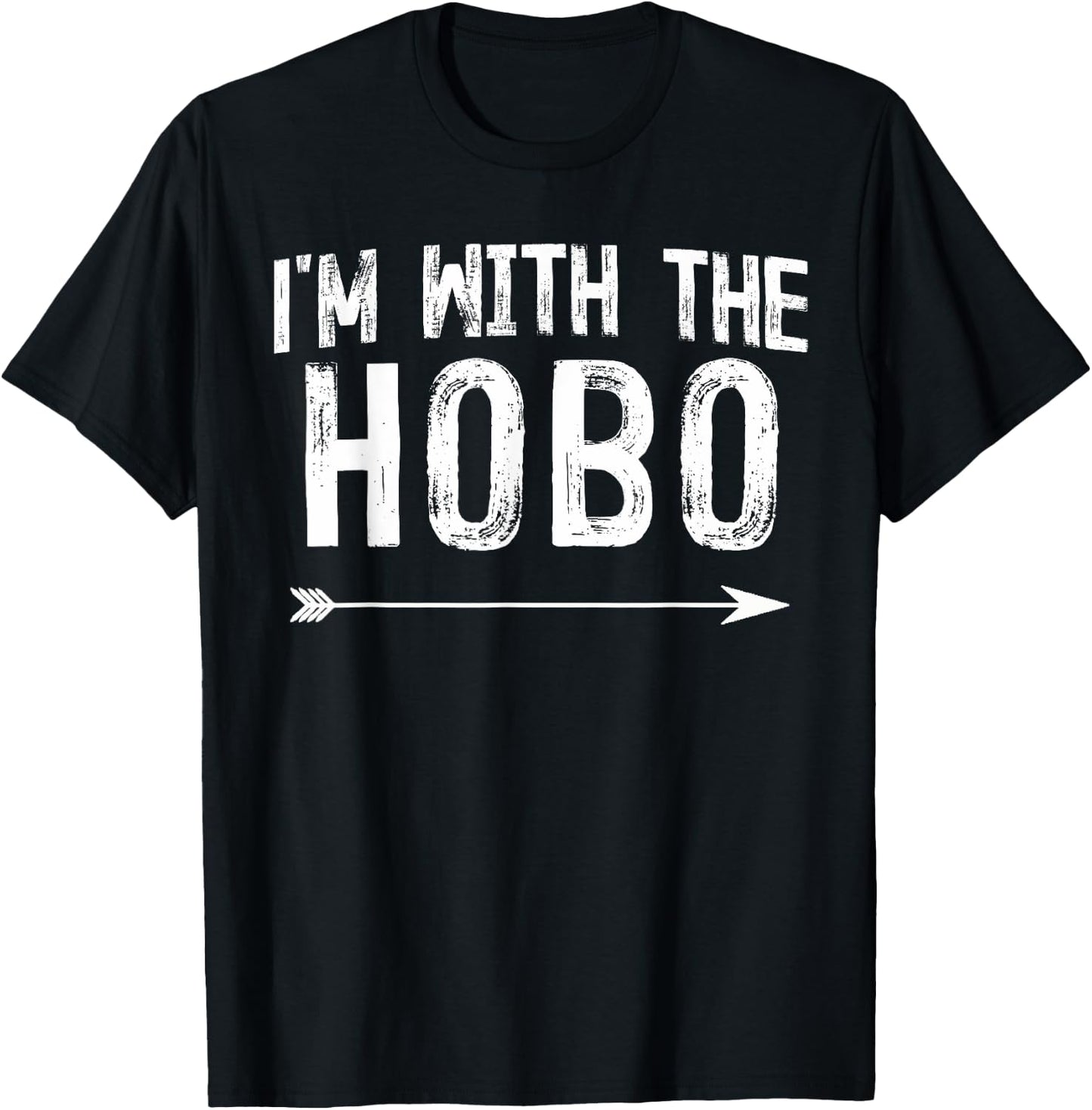 I'm With The Hobo Shirts Funny Halloween Couple Costume T-Shirt - T-Shirt | Black