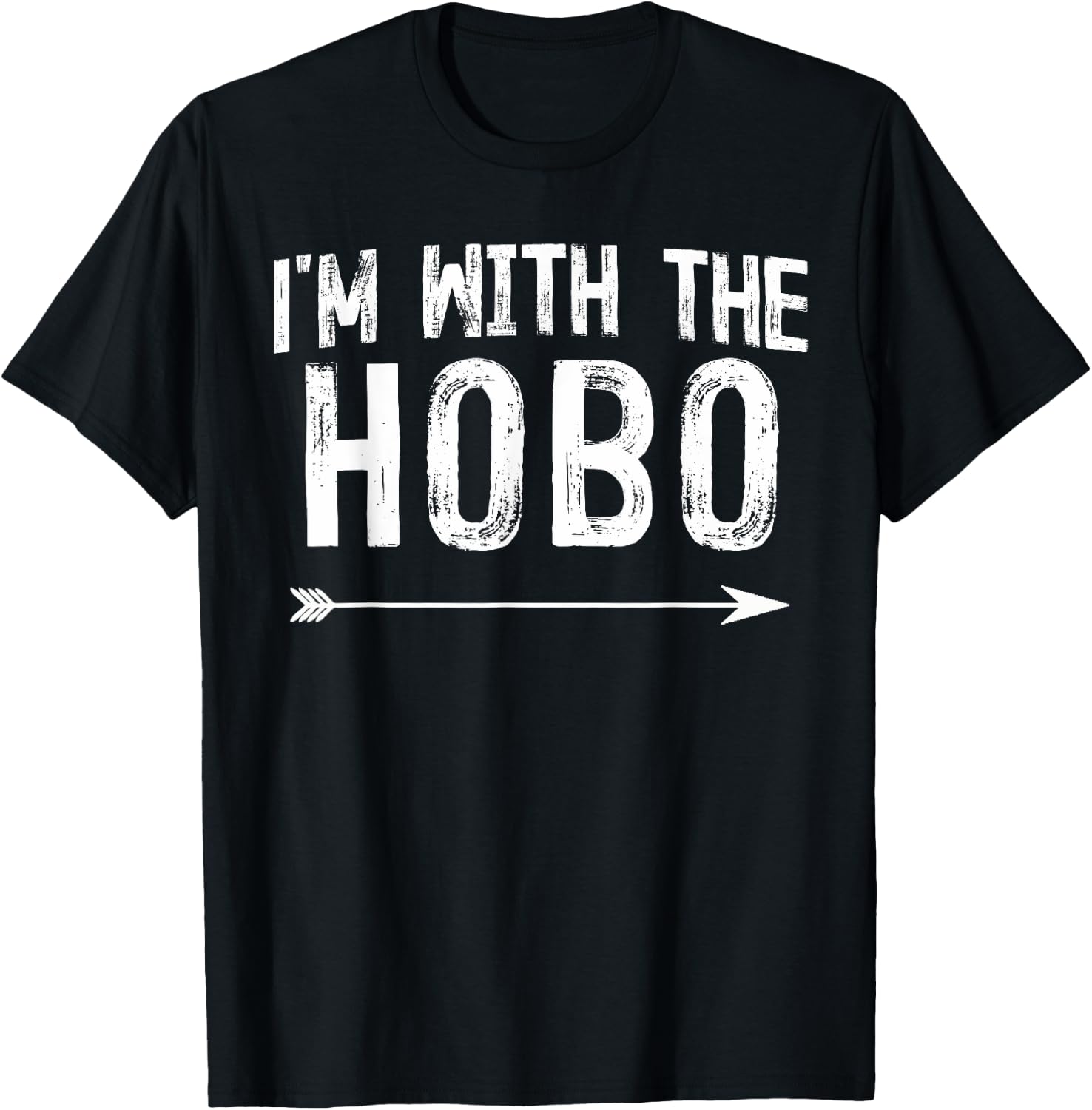 I'm With The Hobo Shirts Funny Halloween Couple Costume T-Shirt - T-Shirt | Black