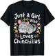 Chinchilla Funny Just a Girl Who Loves Chinchillas T-Shirt - T-Shirt | Black