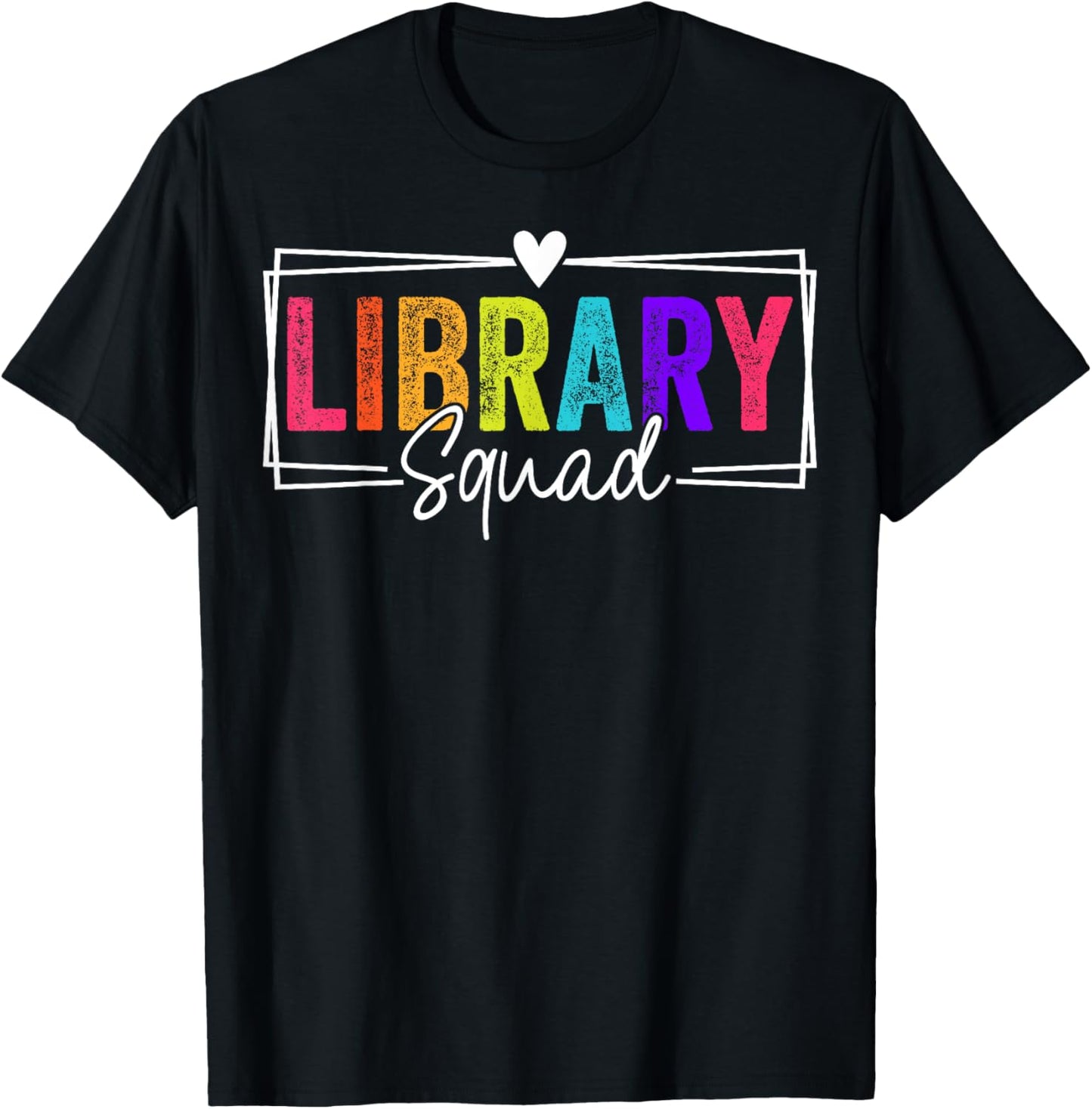 Library Squad Team Librarian Teacher Book Lover T-Shirt - T-Shirt | Black