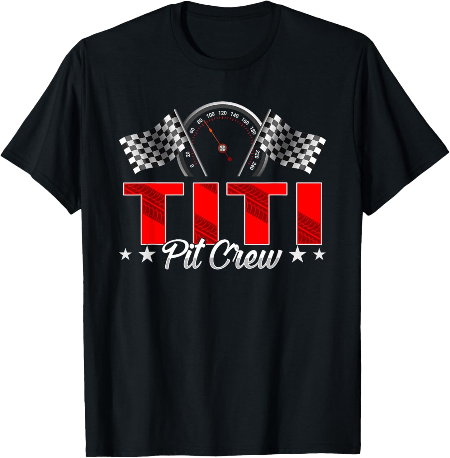 Race Car Birthday Party Racing Family Titi Pit Crew T-Shirt - T-Shirt | Black