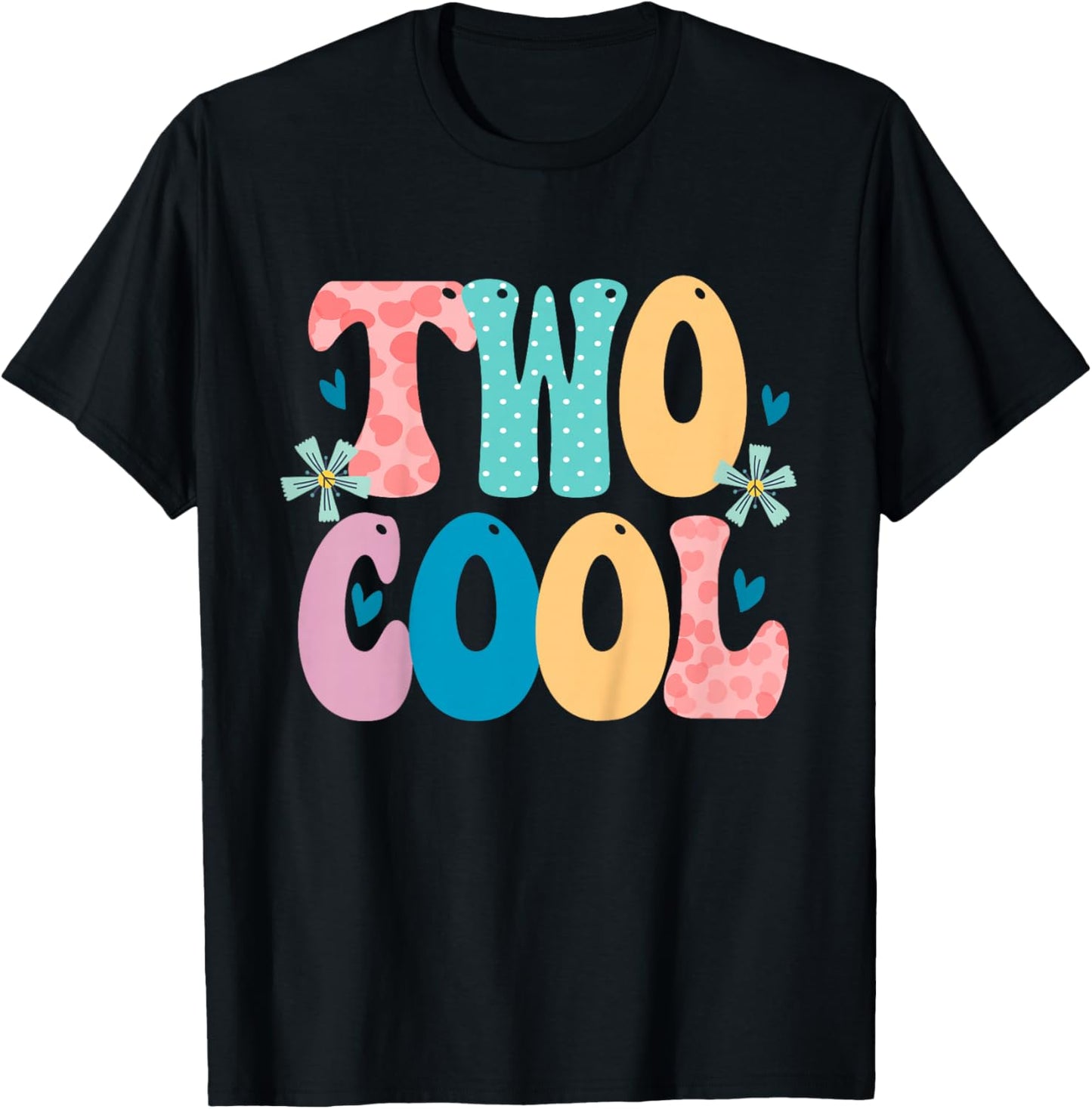 2 Year Old Girl Gifts Two Cool 2nd Birthday Second BDay T-Shirt - T-Shirt | Black