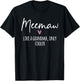 Meemaw Like A Grandma Only Cooler Heart Mother's Day Meemaw T-Shirt - T-Shirt | Black