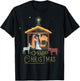 Merry Christmas - Nativity Scene North Star - Baby Jesus Short Sleeve T-Shirt - T-Shirt | Black