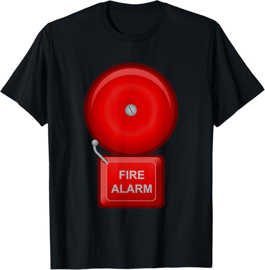 Fire Alarm Costume Shirt Funny Group Matching Halloween T-Shirt - T-Shirt | Black
