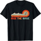 Ride The Wave Retro Surfer Surfing T-Shirt - T-Shirt | Black