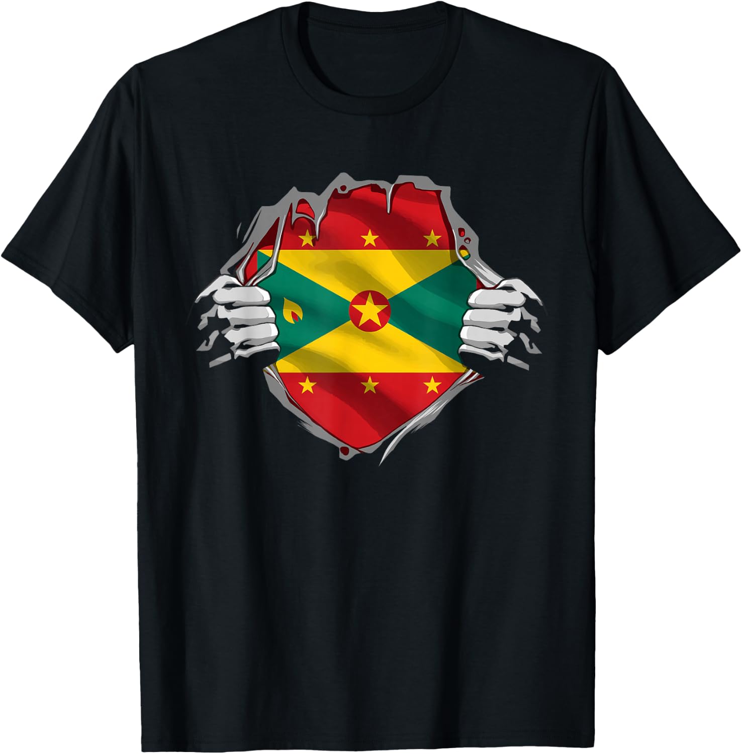 Grenada Super Grenada Flag Caribbean Grenadian Roots T-Shirt - T-Shirt | Black