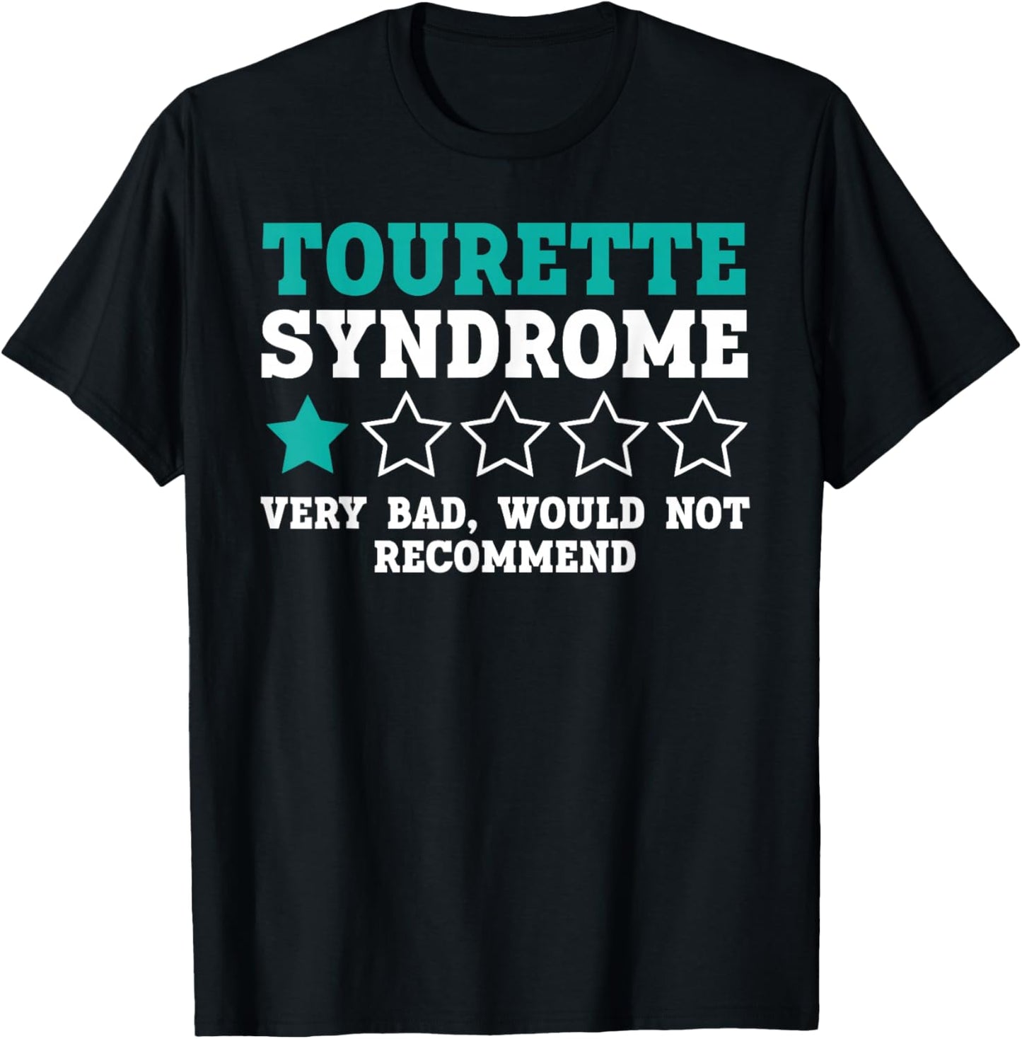 Tourette Syndrome Awareness Teal Ribbon Disorder T-Shirt - T-Shirt | Black