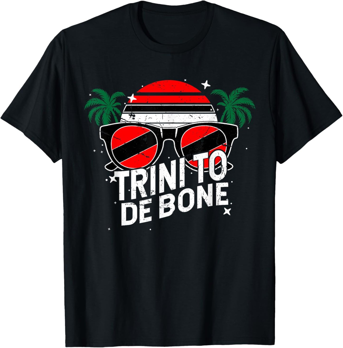 Trini To De Bone Trinidad And Tobago T-Shirt - T-Shirt | Black