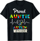 proud autism Auntie Autism awareness warrior matching family T-Shirt - T-Shirt | Black