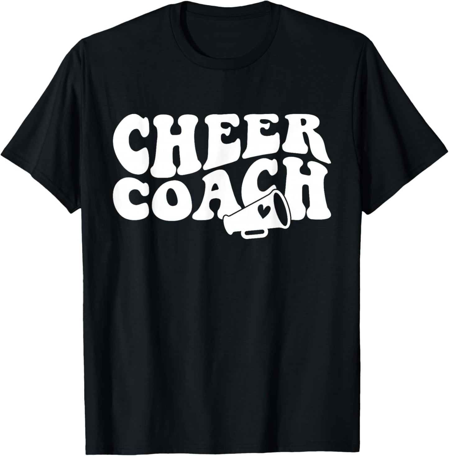 Cheer Coach Funny Design Cute Cheer Coach Cool Coaching T-Shirt - T-Shirt | Black