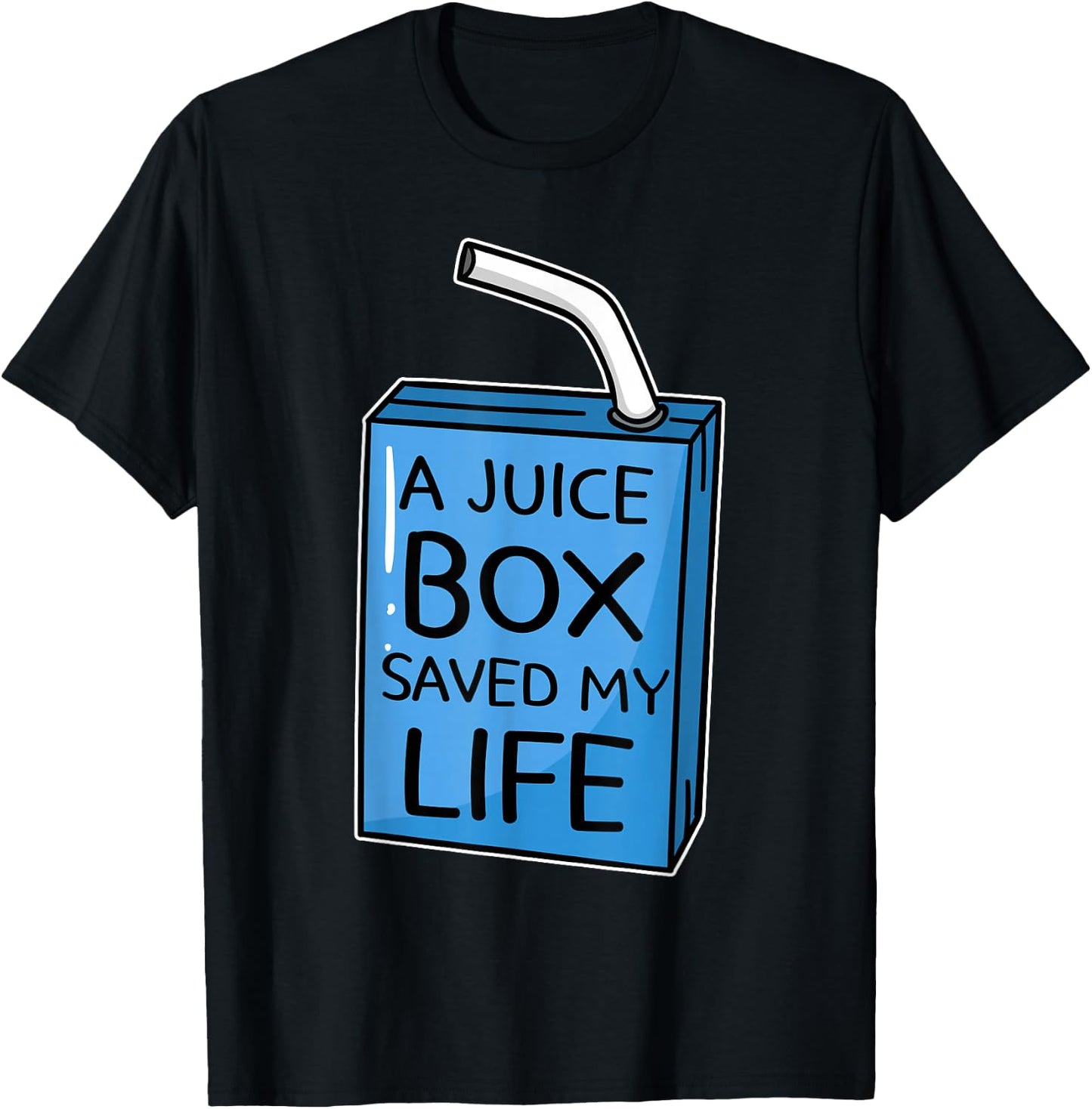 A Juice Box Saved My Life Diabetes Awareness T-Shirt - T-Shirt | Black