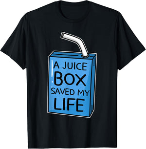 A Juice Box Saved My Life Diabetes Awareness T-Shirt - T-Shirt | Black