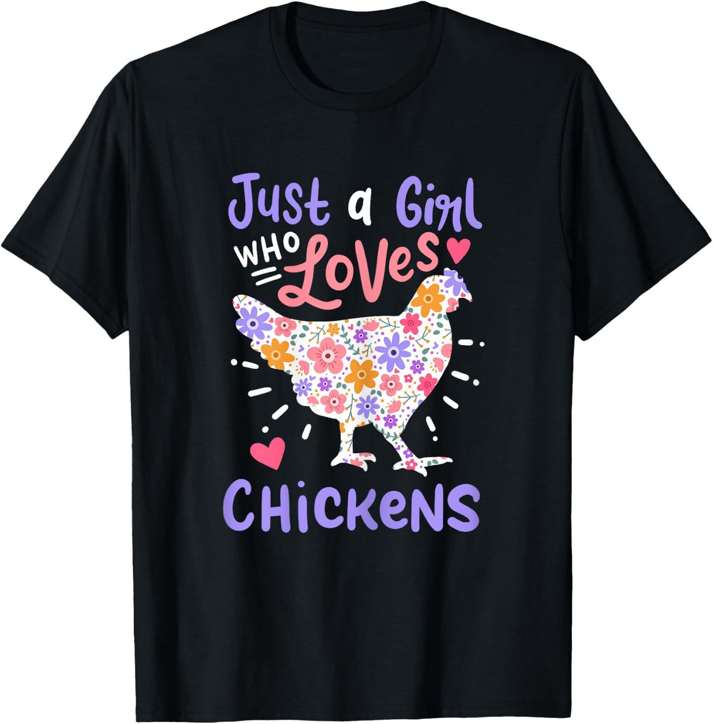 Chicken Hen Love Cute Funny Gift T-Shirt - T-Shirt | Black