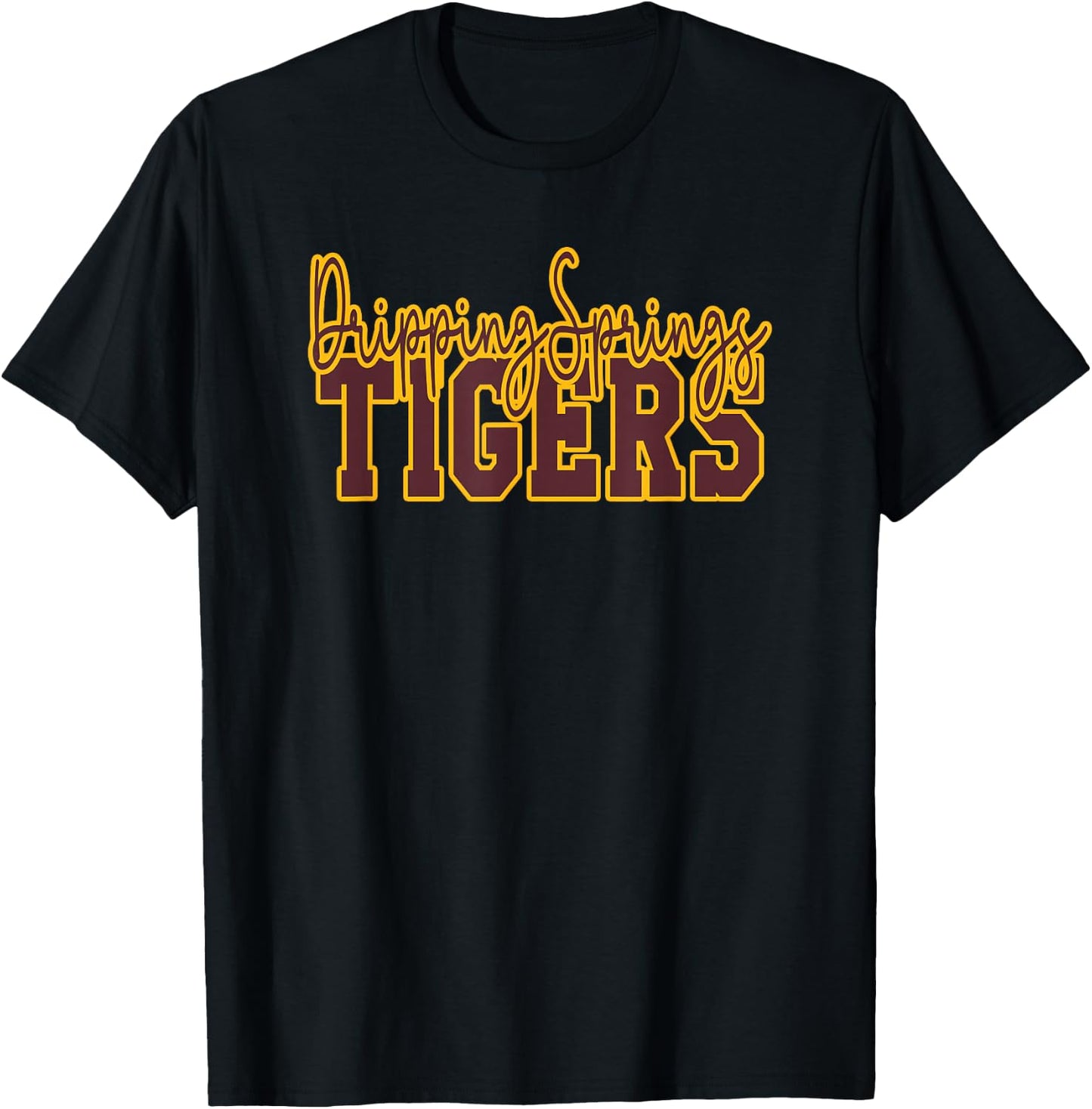 Dripping Springs High School Tigers T-Shirt - T-Shirt | Black