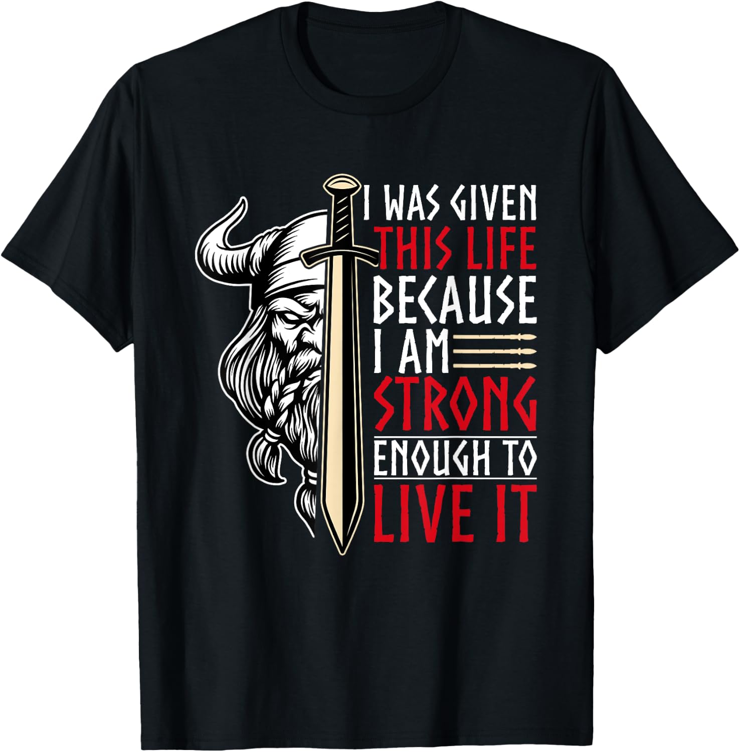Viking Art Men Women Nordic Myth Valhalla Vikings T-Shirt - T-Shirt | Black
