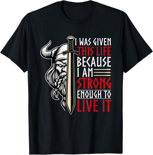 Viking Art Men Women Nordic Myth Valhalla Vikings T-Shirt - T-Shirt | Black