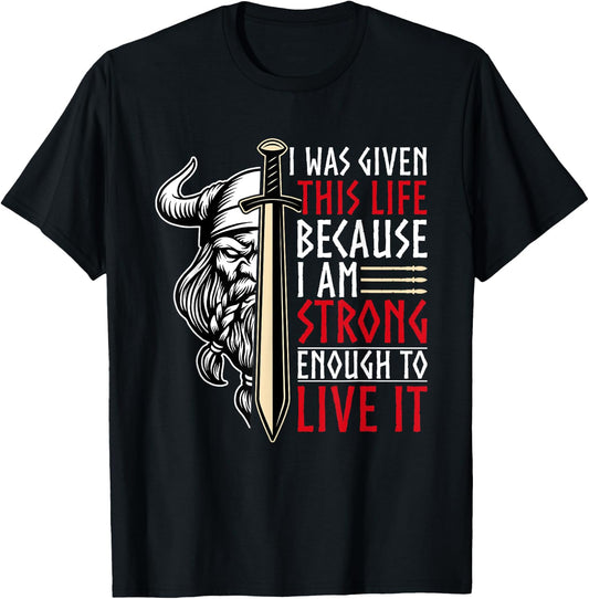 Viking Art Men Women Nordic Myth Valhalla Vikings T-Shirt - T-Shirt | Black