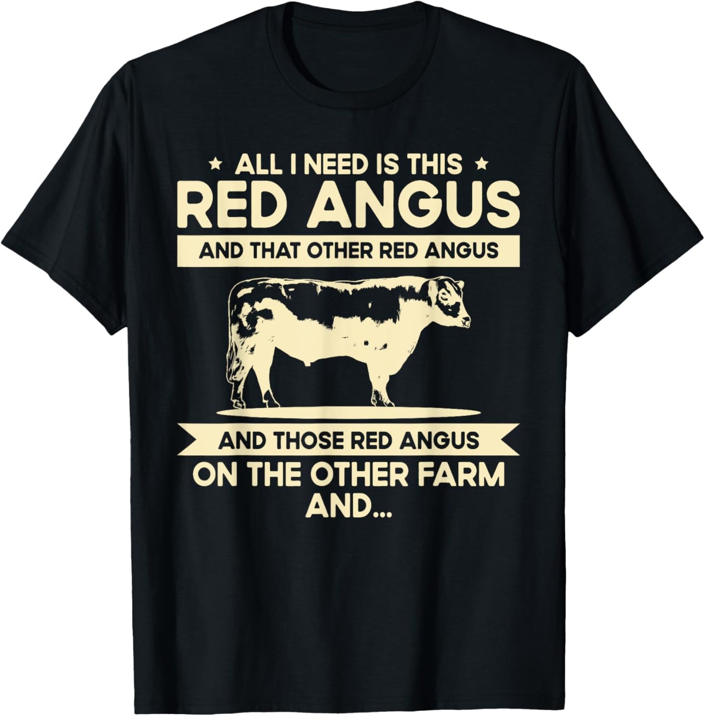 I Need This Cow Breeder - Cattle Farmer Red Angus T-Shirt - T-Shirt | Black
