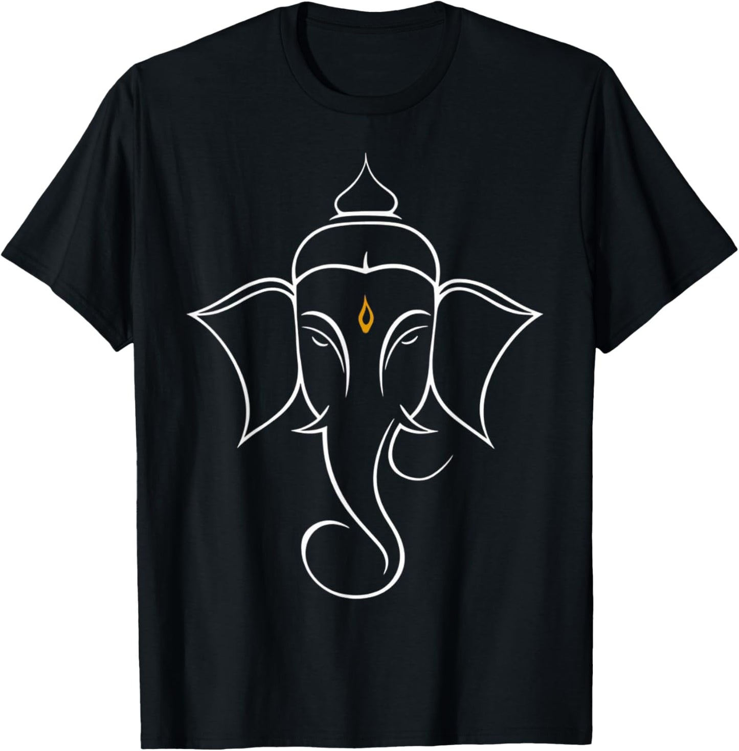 Hindu Ganesha Puja Elephant God India Meditation Yoga Murti T-Shirt - T-Shirt | Black