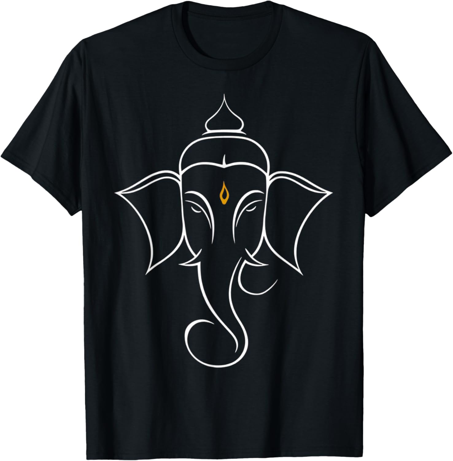 Hindu Ganesha Puja Elephant God India Meditation Yoga Murti T-Shirt - T-Shirt | Black