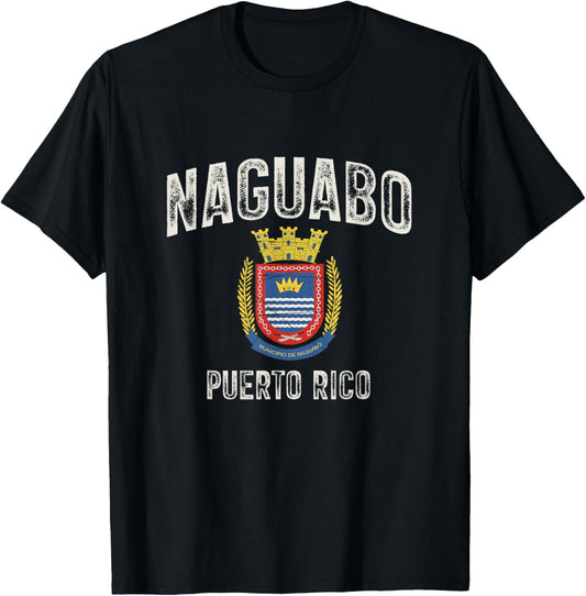 Naguabo City in Puerto Rico, Naguabo Armorial T-Shirt - T-Shirt | Black