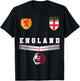 England Soccer Fans Jersey English Flag Football Lovers T-Shirt - T-Shirt | Black