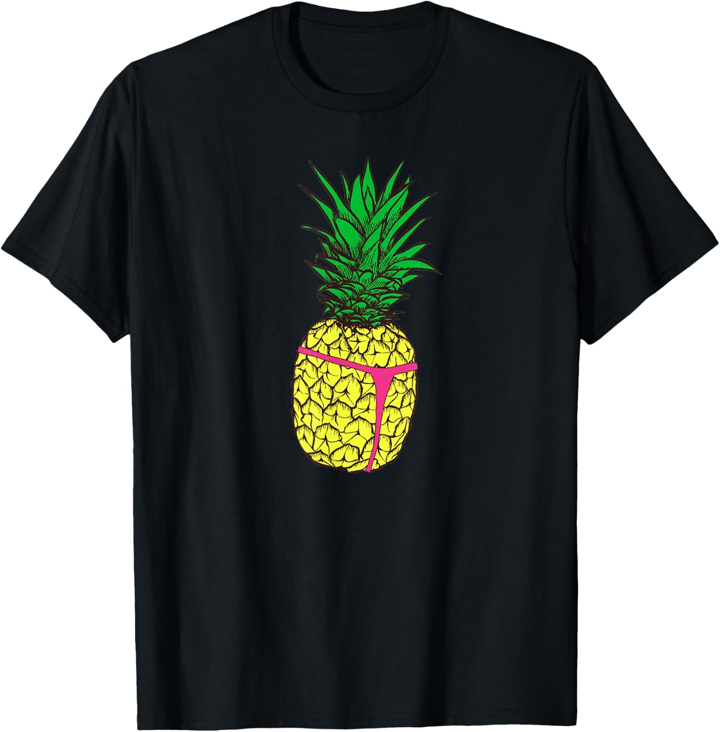 Pineapple Slut Thong | Slutty Shirt T-Shirt - T-Shirt | Black