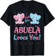 Abuela Gender Reveal Pink or Blue Matching Family Elephant T-Shirt - T-Shirt | Black