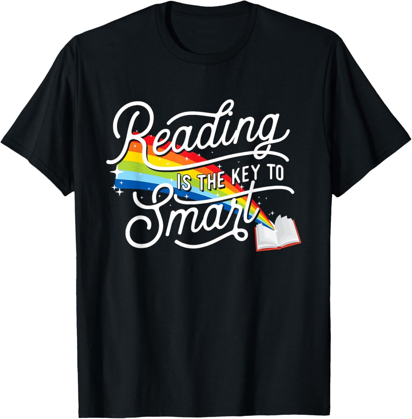 Reading Is The Key To Smart - Book Lover Bookworm Reader T-Shirt - T-Shirt | Black