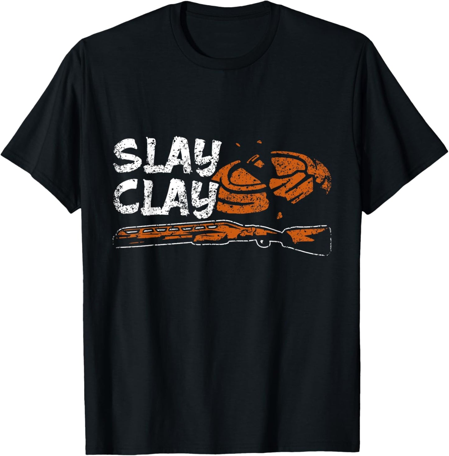 Slay Clay Shotgun Trap Pigeon Pull Clay Shooting T-Shirt - T-Shirt | Black
