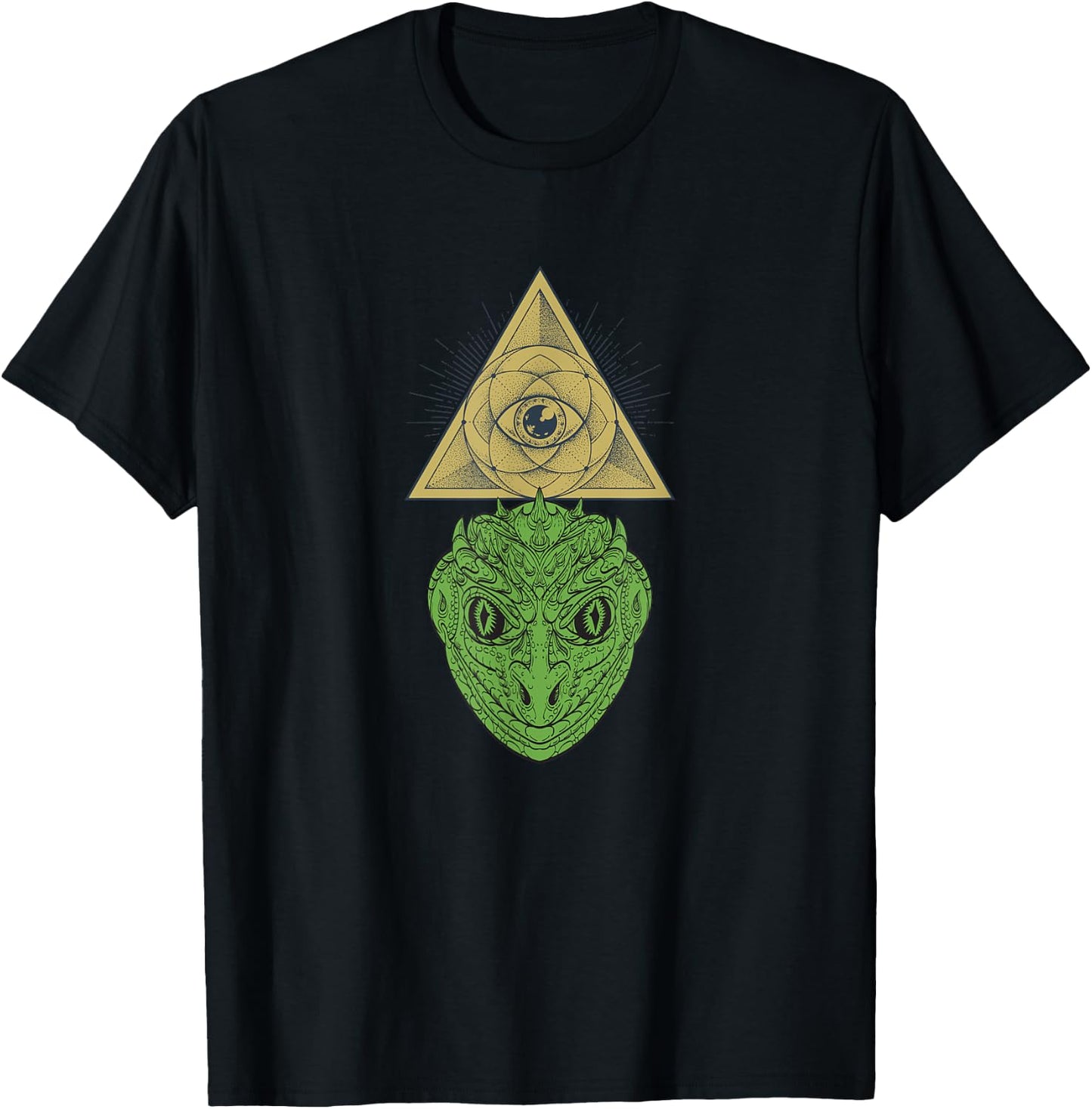Reptilian Illuminati Conspiracy Theory T-Shirt - T-Shirt | Black