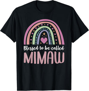 Blessed to be called Mimaw idea Mother's Day Mimaw T-Shirt - T-Shirt | Black