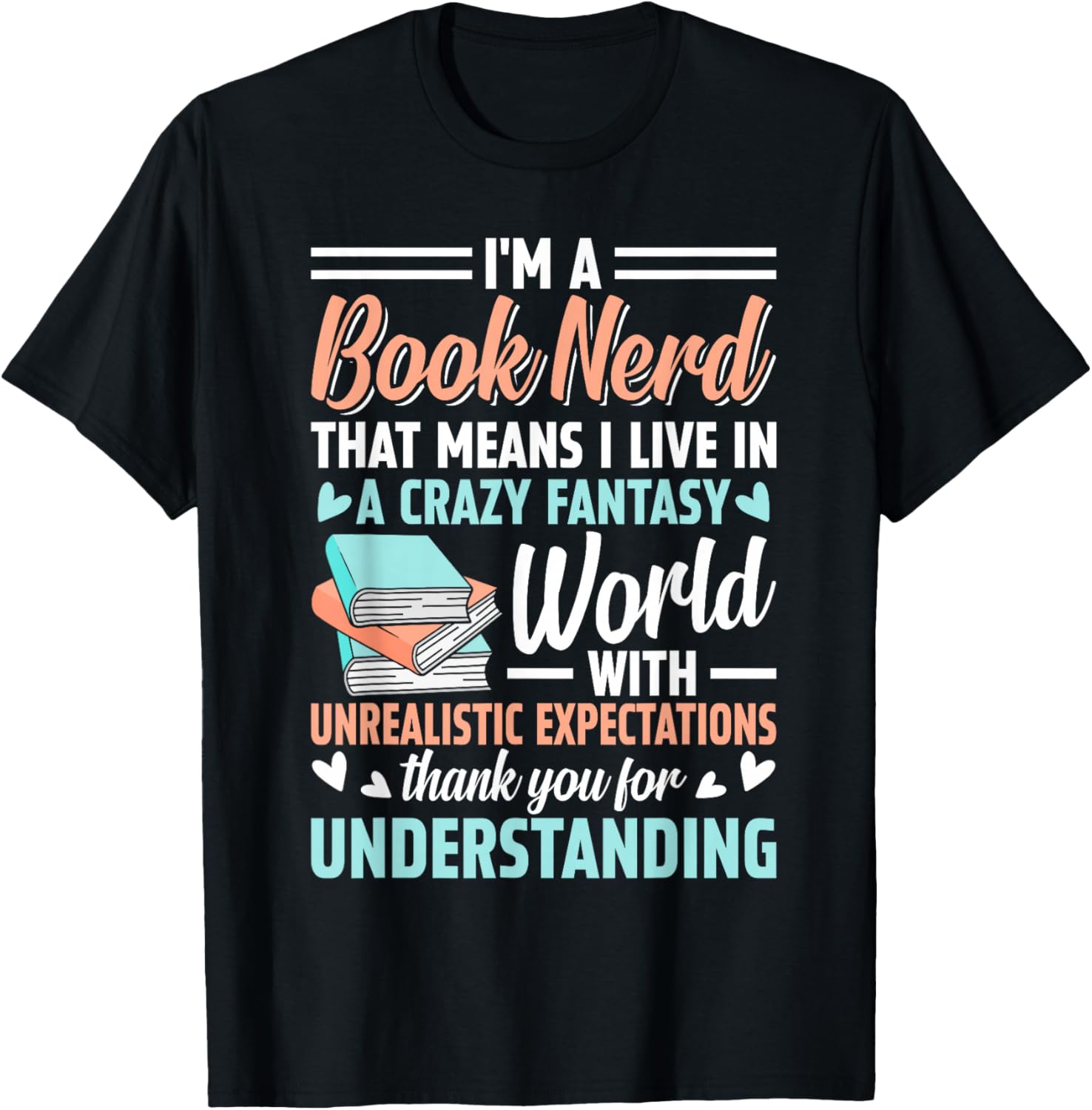 I'm a Book Nerd Funny Bookworm T-Shirt - T-Shirt | Black