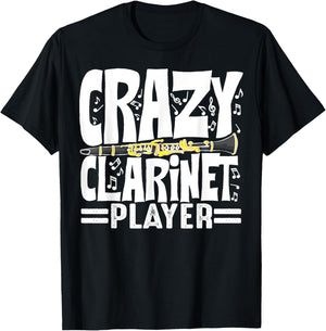 Funny Clarinet Player Art Women Clarinetist Clarinet T-Shirt - T-Shirt | Black