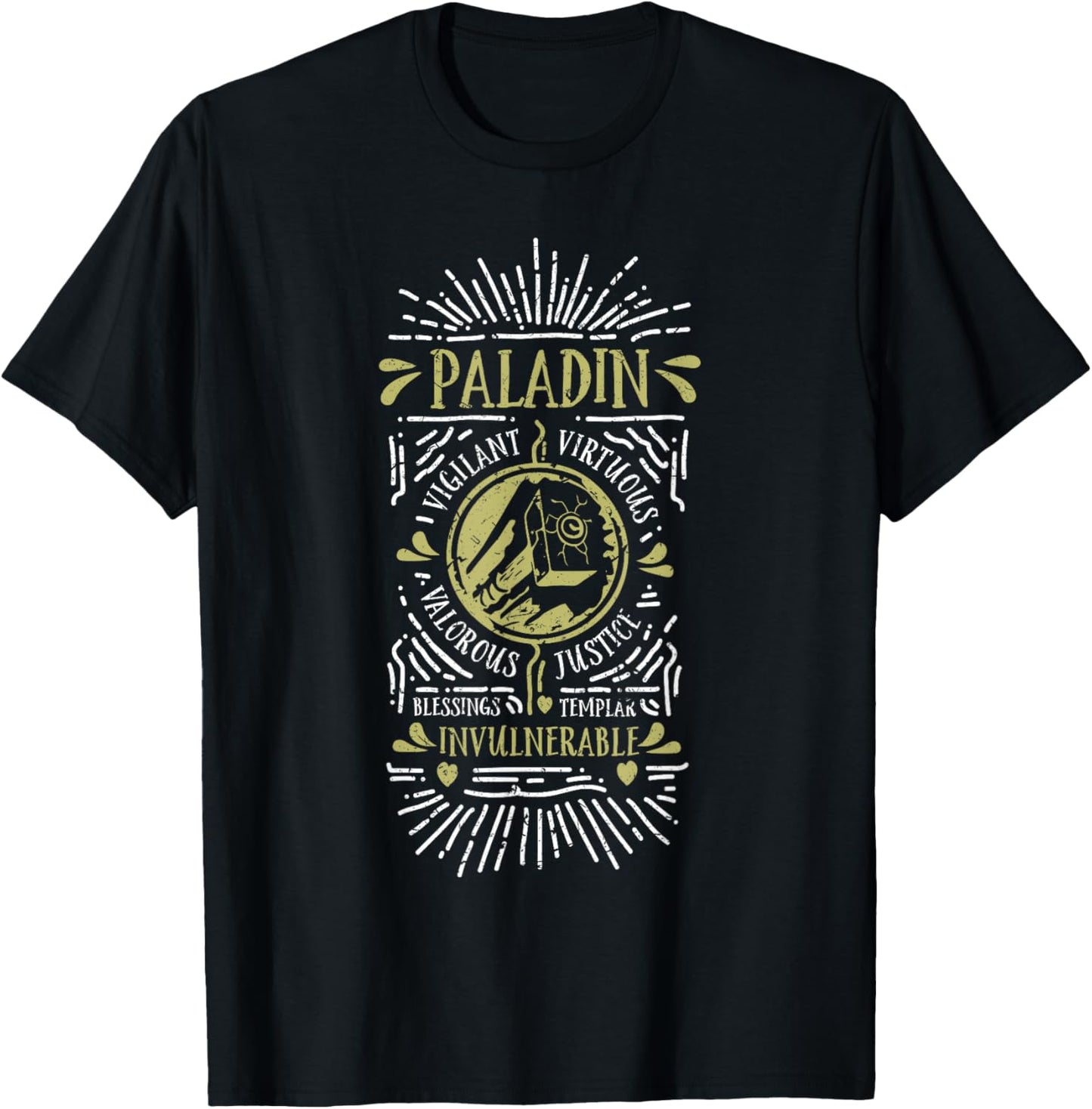 Wow Paladin Role Playing Gamer T-Shirt - T-Shirt | Black