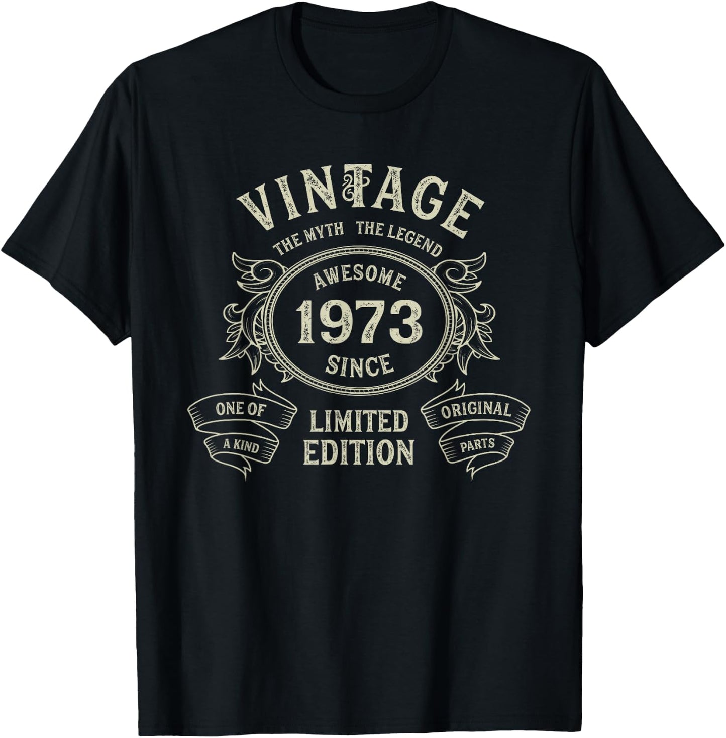 Vintage Born 1973 Limited Edition 52nd Birthday 52 years old T-Shirt - T-Shirt | Black