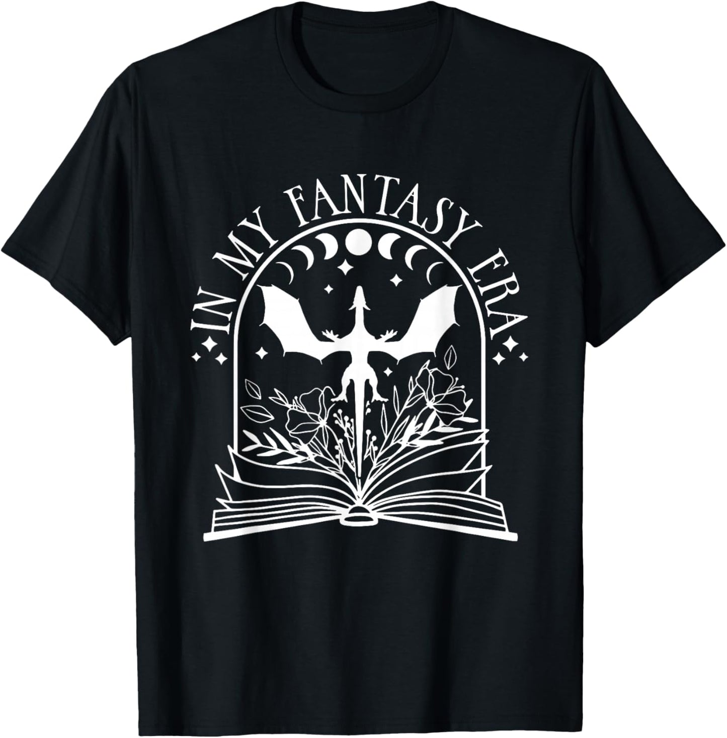 In my Fantasy era, Fantasy book, Book Reader, book, Fantasy T-Shirt - T-Shirt | Black
