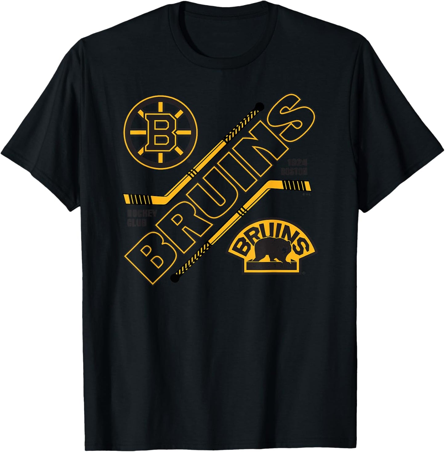 Boston Bruins Force White Officially Licensed T-Shirt - T-Shirt | Black