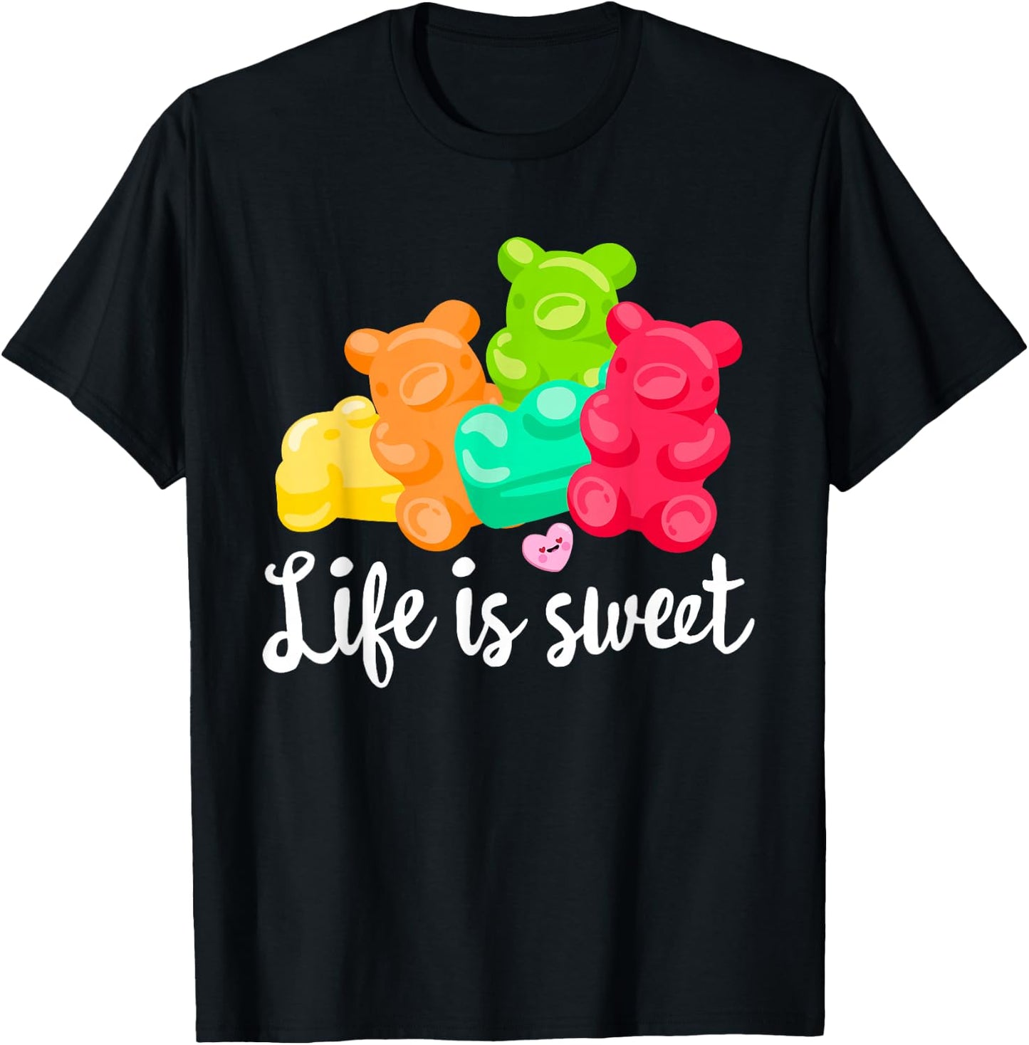 Gummy Bears Soft Sugar Candy Fruity Juicy Kids Gift T-Shirt - T-Shirt | Black