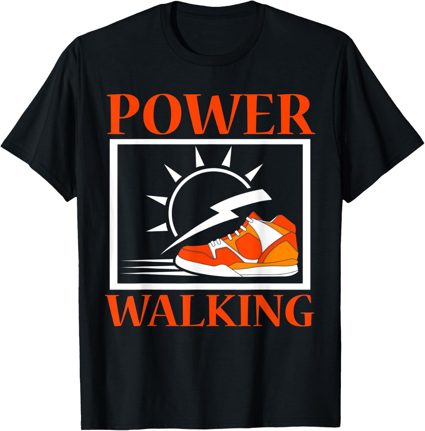 Power Walking Walker Cardio Fitness Exercise Walk T-Shirt - T-Shirt | Black