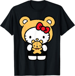 Hello Kitty Teddy Bear Dress Up Small T-Shirt - T-Shirt | Black