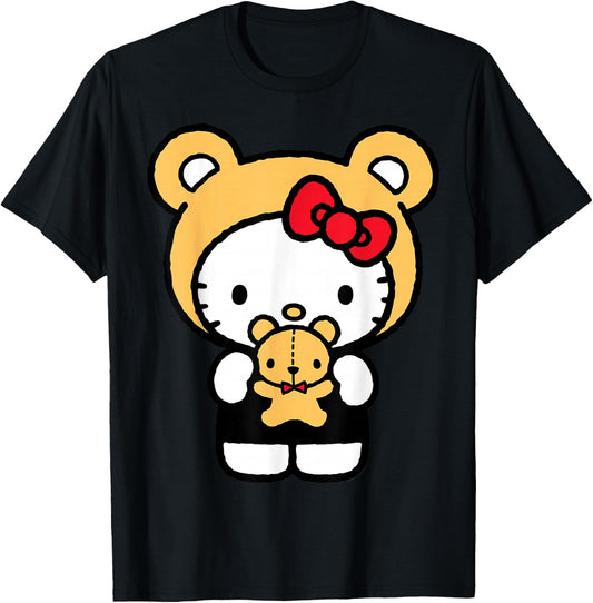 Hello Kitty Teddy Bear Dress Up Small T-Shirt - T-Shirt | Black