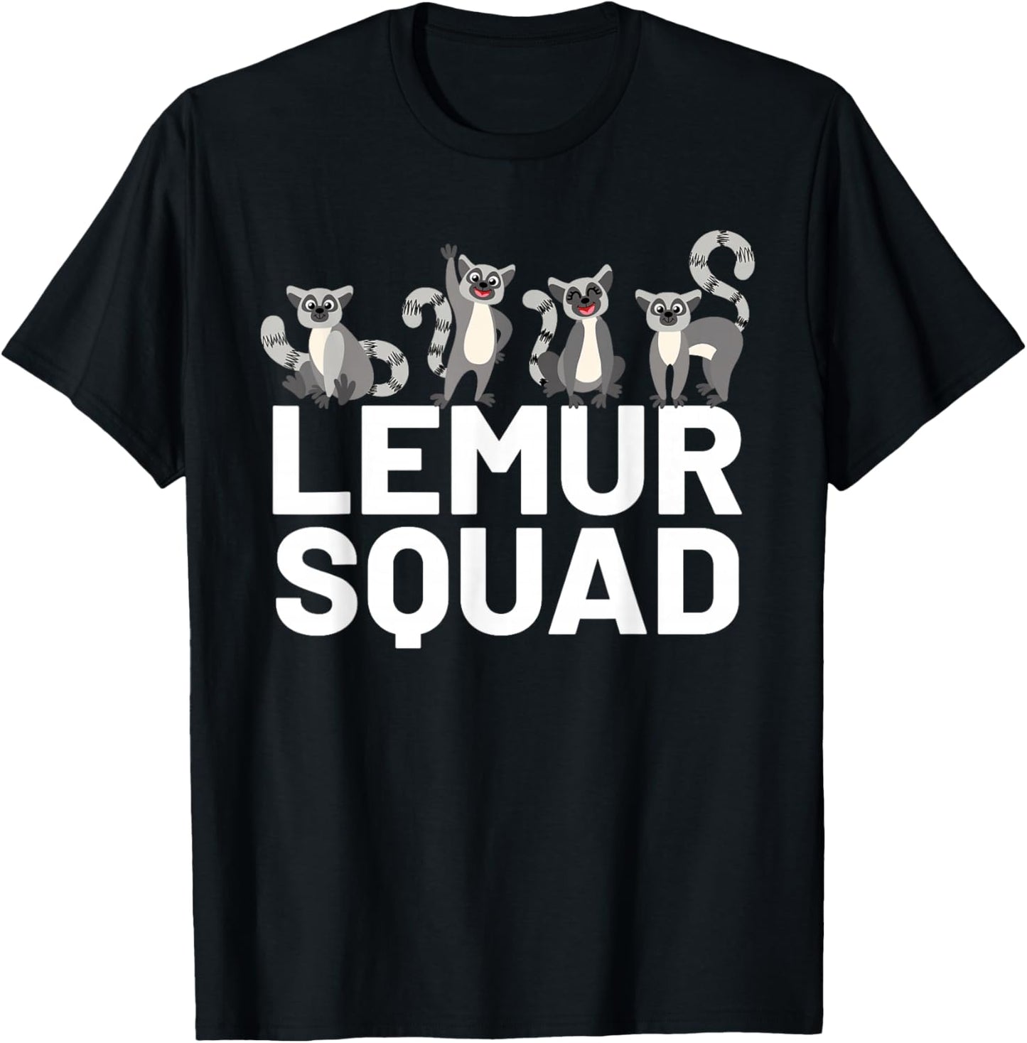 Lemur Squad T-Shirt - T-Shirt | Black