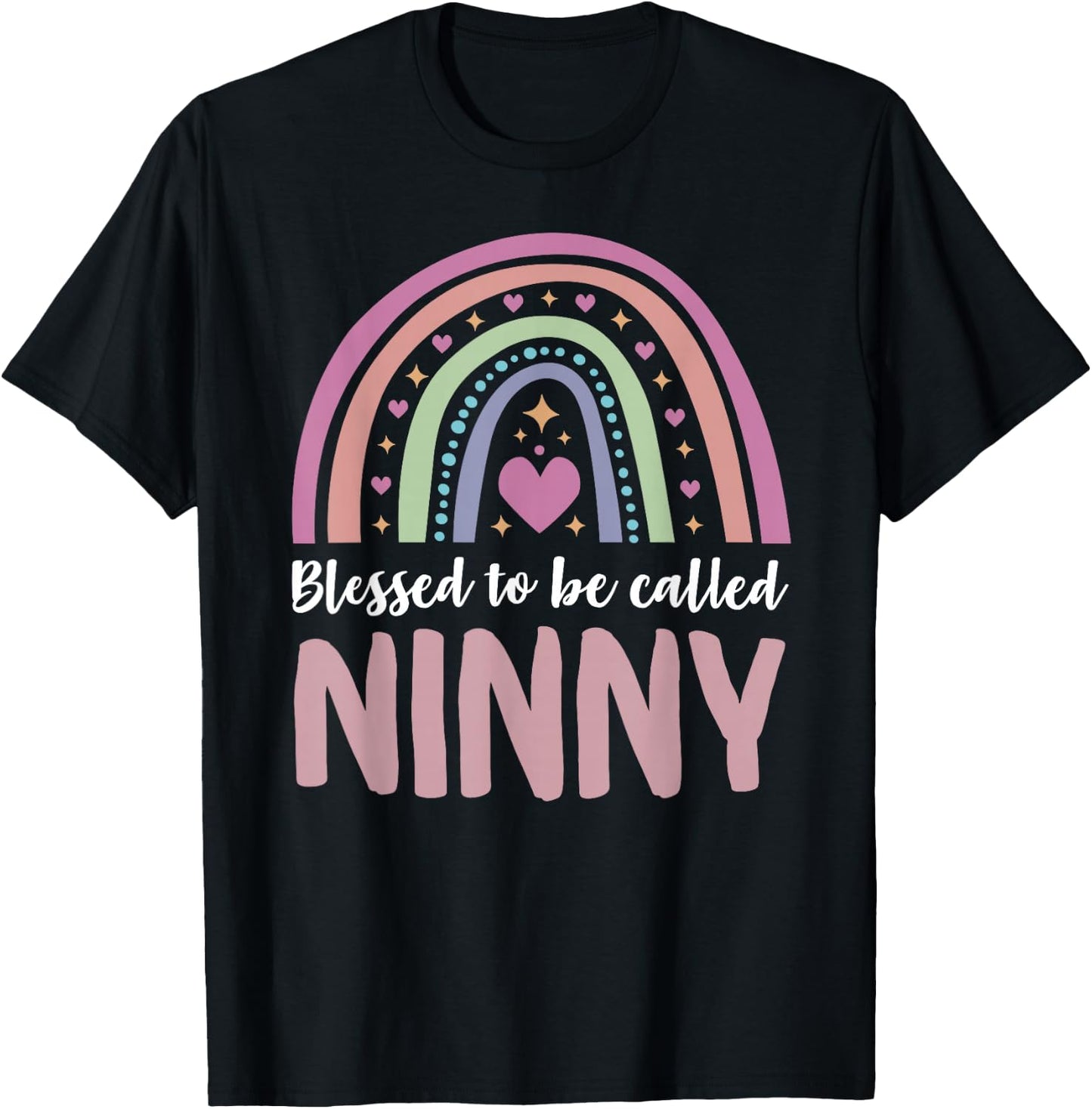 Ninny Shirt for Grandma Women Mothers Day Blessed Ninny T-Shirt - T-Shirt | Black